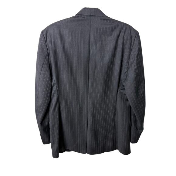 Lauren Ralph Lauren Sport Coat Men 46L Gray Pinstripe Wool Blazer Old Money - Picture 2 of 11
